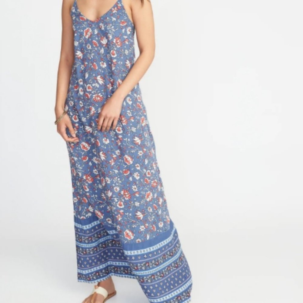 Old Navy Floral V-neck Maxi Dress Small